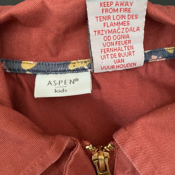 Aspen Kids Burnt Orange Zip Up Vest Dress Toddler Girls Size 5T Ruffled - Picture 7 of 8